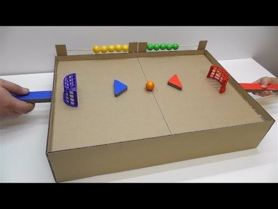 How to make a hockey with the ball with magnets Desktop Game from Cardboard