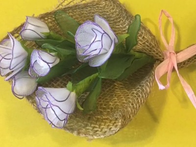 How to make a nylon stocking flowers - Jasmine