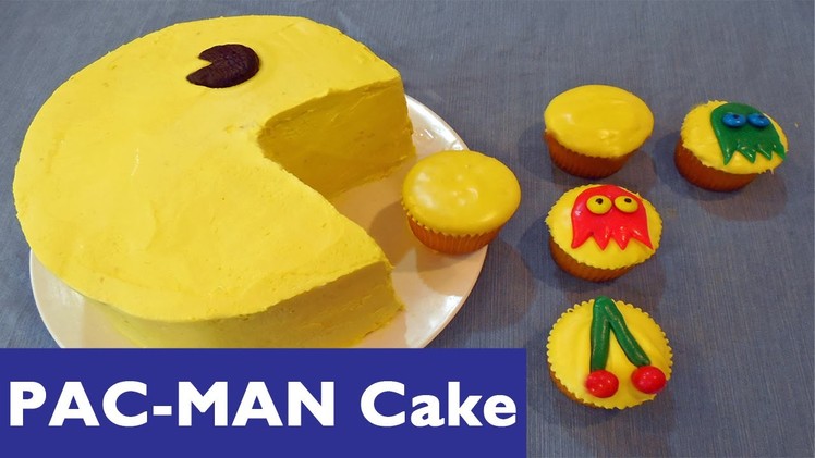 How to Make a PAC-MAN Cake and PACMAN Cupcakes