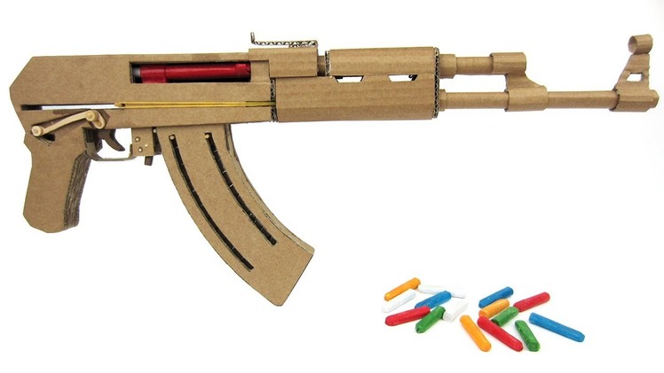 How To Make Cardboard AK47 That Sh00ts - With Magazine