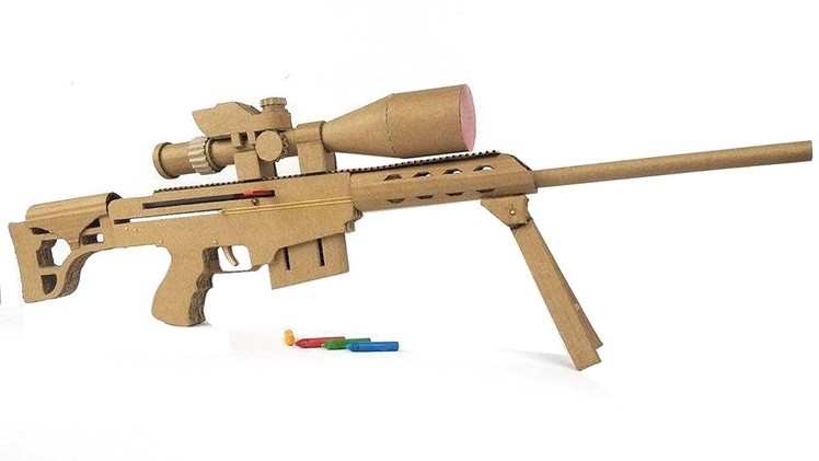 How To Make Cardboard Sniper That Sh00ts -  With Magazine