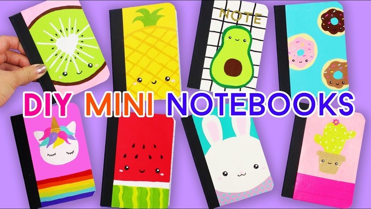 How to Make EIGHT Mini Kawaii Notebooks (Back-to-school DIYs)!