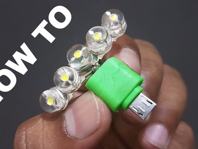 How To Make Micro Usb Otg Flash Light With The Use Of Micro Usb Mobile Fan- kasnox