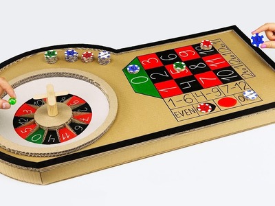 How to Make Mini Casino Roulette Game from Cardboard at Home
