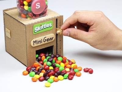 How to make Mini Skittles Dispenser at Home