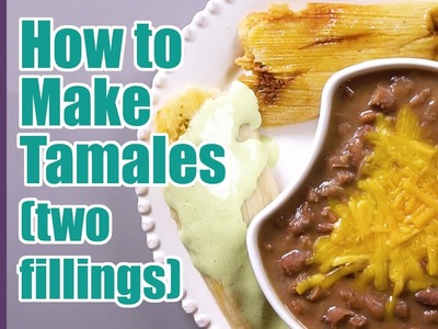 How to Make Tamales - 2 different fillings - red pork, green chicken