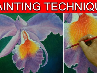 How to Paint an Orchid Flower in Easy Step by Step Acrylic Full Painting Tutorial by JM Lisondra