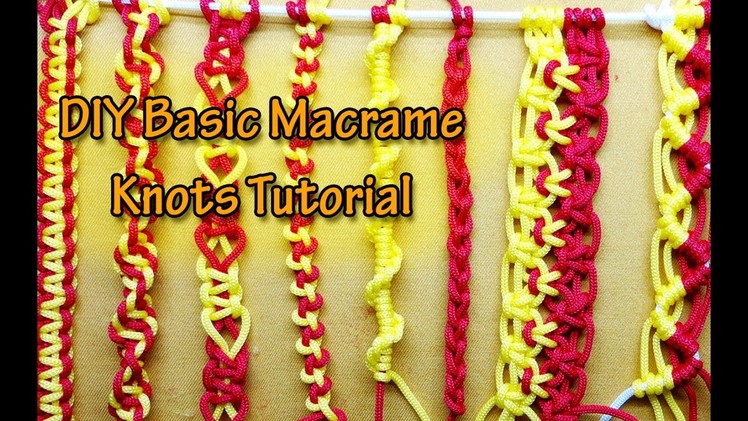 How to tie the basic knots of Macramé - Basic macrame knots for Beginners - Macrame Projects