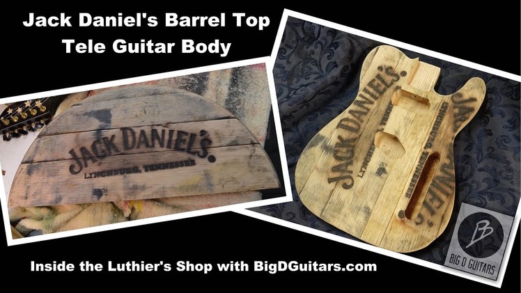 Jack Daniel's Barrel Top Custom Tele Guitar Body part I by BigDGuitars