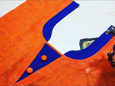 Kameez Front Neck design cutting and stitching
