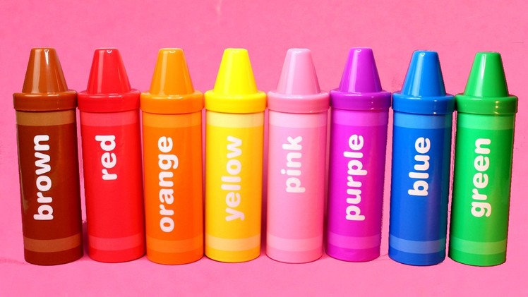Learn Colors with Crayons and Toy Surprises - Learn Colours Sorting Pencils