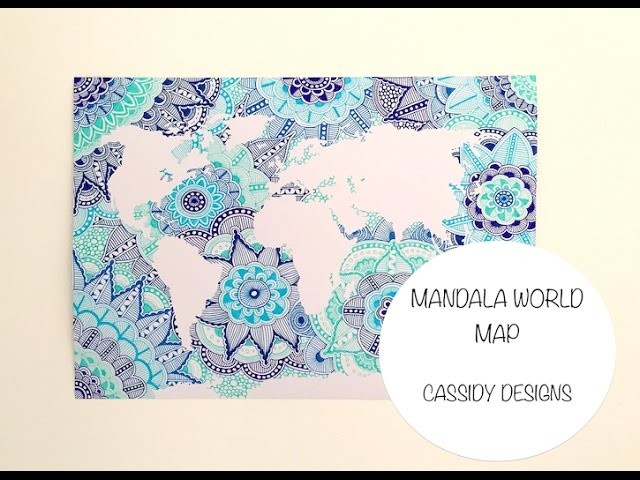 MANDALA WORLD MAP (SPEED DRAWING) | Cassidy Designs