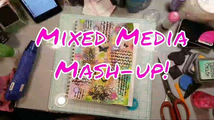 Mixed Media Mash Up! Week 25! Watercolor background!