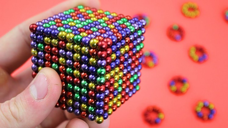 Playing with 1000 mini magnetic balls! (Fun with 1000 cube buckyballs)