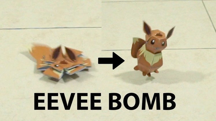 Pokemon Bomb - Papercraft Eevee Tutorial (Penguin bomb inspiration)