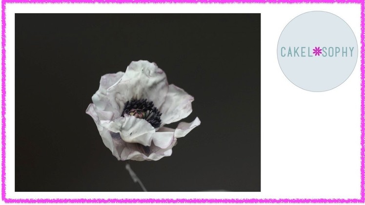 Poppy Flower: How to make it in  Sugar or Cold Porcelain