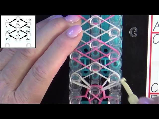 Rainbow Loom- Diamond Ridge Bracelet -beginner level