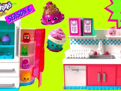 Shopkins Season 6 Limited Edition Hunt with Nice 'N Icy Fridge and Kitchen Sparkle Washer Playsets
