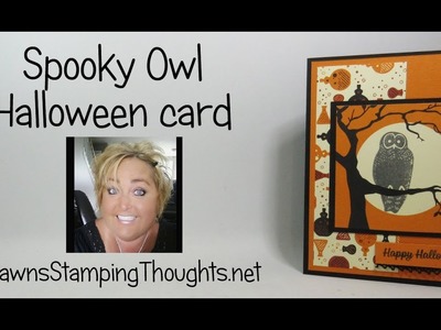 Spooky Owl Halloween card Simple Halloween Card Series card #3