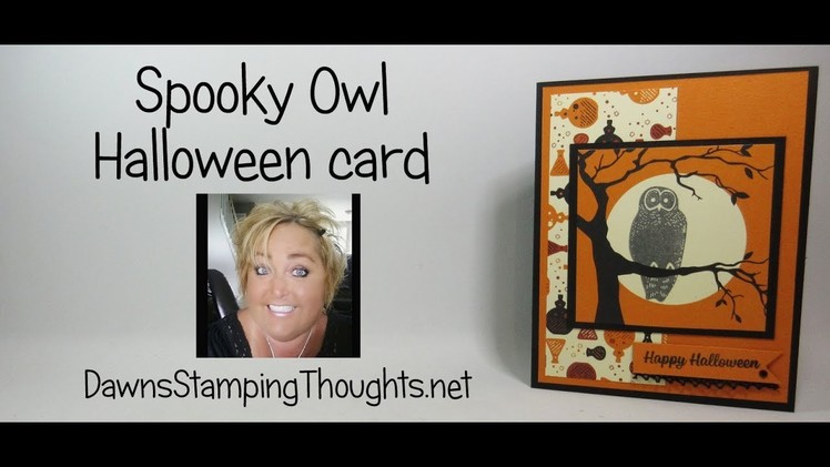 Spooky Owl Halloween card Simple Halloween Card Series card #3
