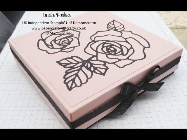 Stampin'  Up! Large Reinforced Gift Box with Rose Garden Thinlits Die insert