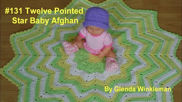 Twelve Pointed Star Baby Afghan  Premier Yarns "Sweet Rolls" FREE PATTERN at end of video