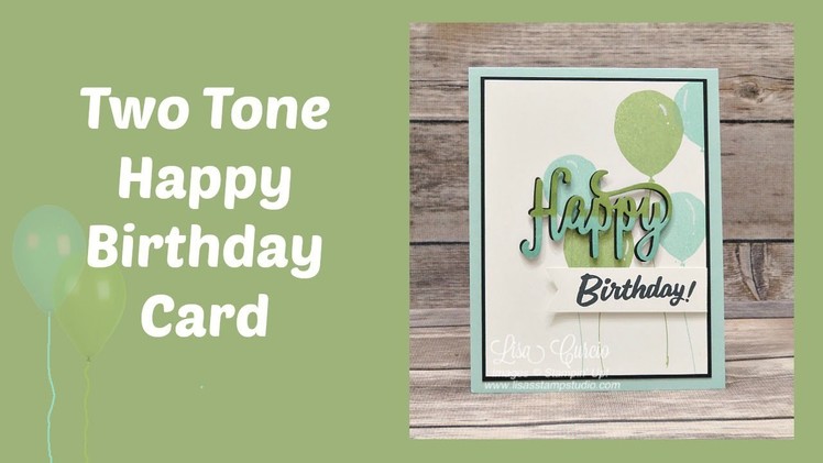 Two Tone Happy Birthday Card