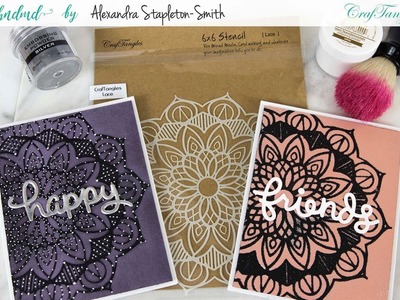 Two Unique Ways to Use a Mandala Lace Stencil on Black Cardstock