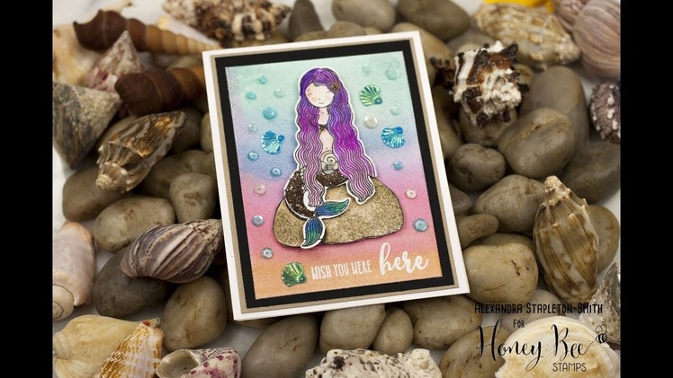 Underwater Etherial Watercolor and Shimmering Blends on Mermaids with texture and watercolors!