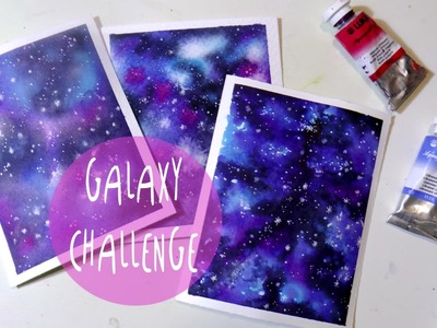 Watercolor tutorial: the GALAXY CHALLENGE (paint a galaxy) * ART TV by Fantasvale