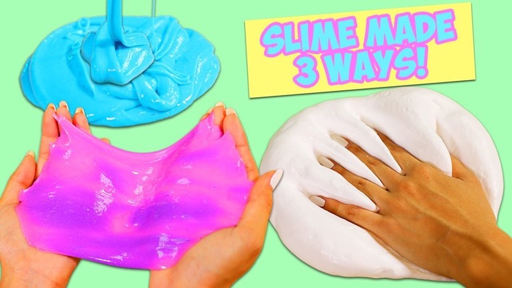 3 Easy DIY SLIMES Made with 5 Ingredients or Less! Color Changing, Fluffy, & Putty Slime!