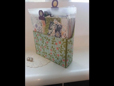 6" x 6"  DSP holder for neat storage using stampin up products