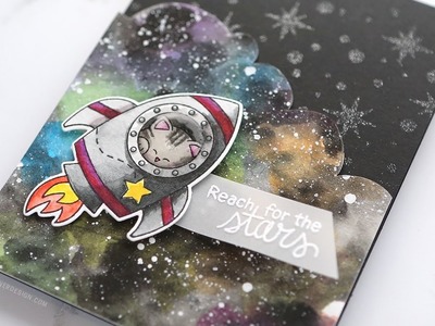 A Watercolor Galaxy, an Astronaut Cat, & Glittery Stars