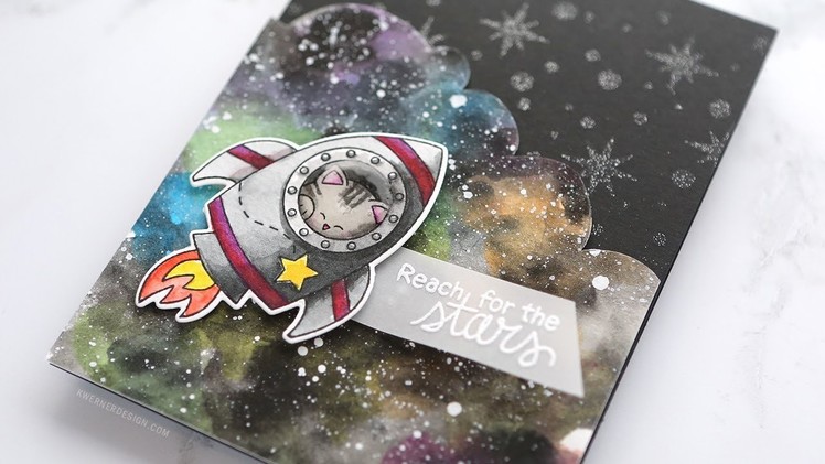 A Watercolor Galaxy, an Astronaut Cat, & Glittery Stars