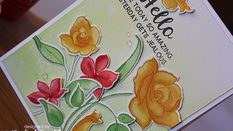 Altenew Amazing You | No Line Watercoloring with Distress Inks