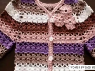 Baby sweater design | multicolor woolen sweater design for kids or baby in hindi - sweater design
