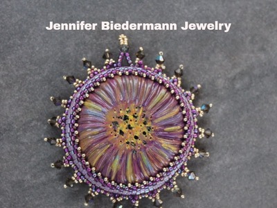 Beaded bezel flower pendant for any size focal piece
