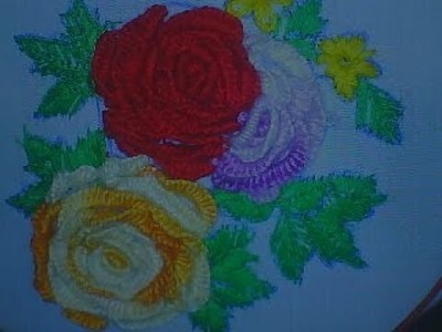 Brazilian embroidery rose flower