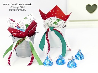 Bucket of Hershey Kisses using Stampin' Up! Supplies