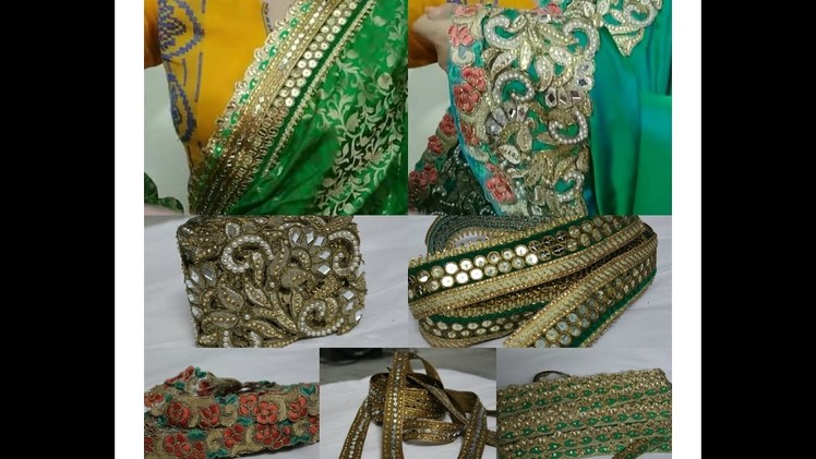 Buy Different varieties of Laces and Fabric for Sarees and How to Design saree.