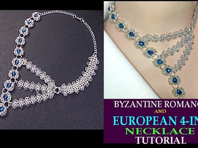 BYZANTINE ROMANOV AND EUROPEAN 4-IN-1 CHAINMAILLE NECKLACE | ASYMMETRICAL NECKLACE DESIGN | TUTORIAL