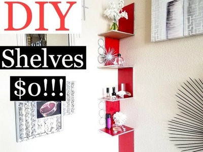 Cheap DIY Room Decor Shelves $0!!! Inexpensive Organization!