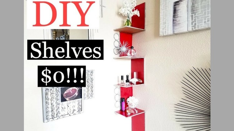 Cheap DIY Room Decor Shelves $0!!! Inexpensive Organization!