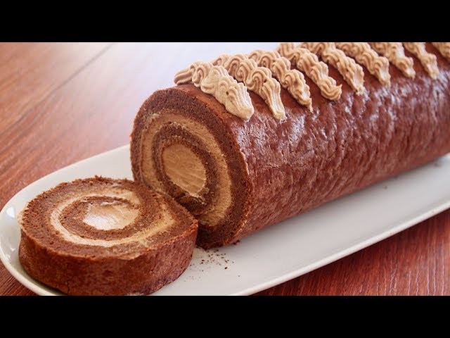 Chocolate Swiss Roll Recipe - Best Swiss Roll Recipe -کیک کریم دار