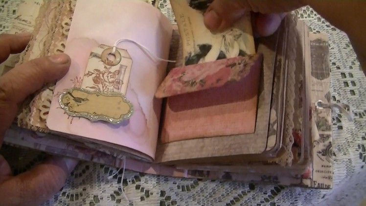 "Chose Joy"-- A Pink Rose Mini Vintage Junk Journal for a swap