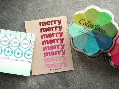 Clean & Simple Holiday Cards with Pigment Inks, Repeat Stamping