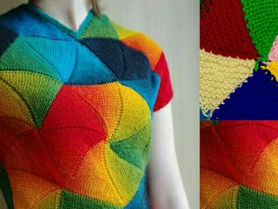 Colourful Fancy Sweater for Girls.Your Channel. Your Design-Design:40