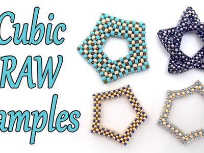Cubic Right Angle Weave samples - Beade shapes - RAW beaded shapes - Bead Chat