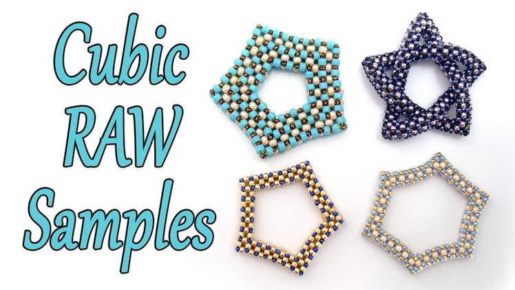 Cubic Right Angle Weave samples - Beade shapes - RAW beaded shapes - Bead Chat