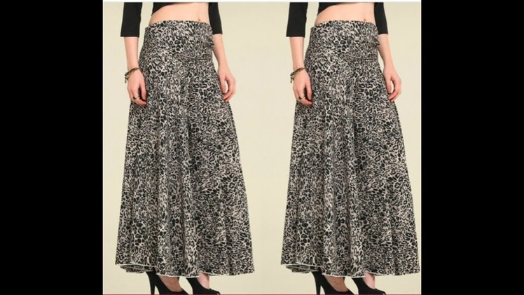 (DIY) CIRCULAR PALAZZO with POCKETS. DIVIDED SKIRT.WIDE LEG TROUSERS (Easiest cutting method)